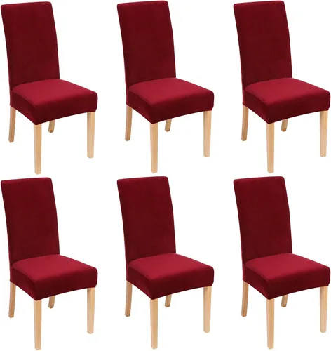 Vista 59 de Smiry - Fundas de terciopelo elásticas para sillas de comedor, juego de 2, ajuste suave, extraíbles, lavables, protector de silla de cocina Parsons