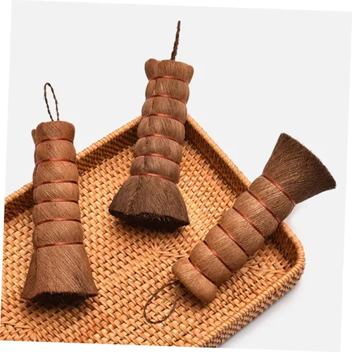 Vista 9 de Healeved Cepillo para bandeja de té de pelo marrón, mini cepillo para platos, batidor de té, matcha, batidor, olla, fregador, cepillo para lavar