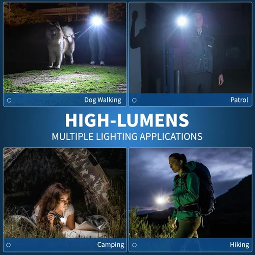 Vista 9 de Sigoobal Linterna LED recargable de alto lúmenes, 99,000 LM, linterna potente súper brillante, luces de flash de alta potencia, linternas de mano
