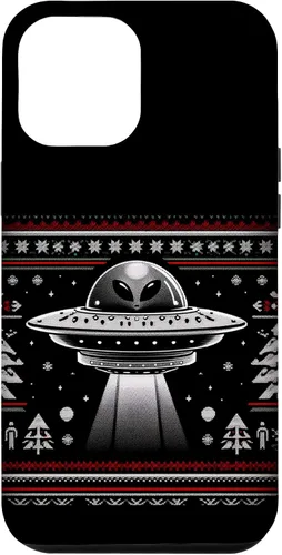 Vista 25 de Lindo alienígena OVNI Navidad Ugly Sweater Pijamas Caso para iPhone 16