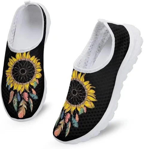 Vista 2 de GIFTPUZZ Zapatillas de correr para mujer ligeras antideslizantes transpirables de malla para caminar
