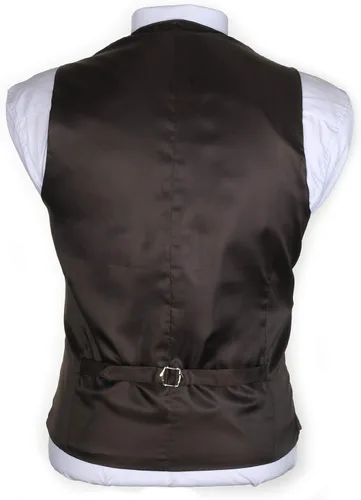 Vista 5 de Ruth&Boaz Chaleco de traje de cuello a medida de tweed de lana con 4 botones y 2 bolsillos
