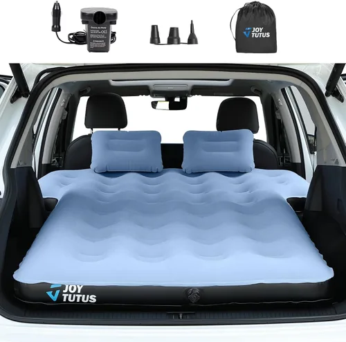 Vista 13 de JOYTUTUS Colchón de aire para SUV, cama de campamento 3.0 engrosada para automóvil, camping, colchón inflable, antifugas, con 2 almohadas y bomba