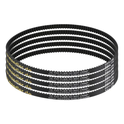 Vista 40 de uxcell 5 piezas HTD-3M Correa de distribución de goma 48 dientes, 144 mm de paso, 6 mm de ancho x 2,4 mm de altura, Correa de polea de distribución