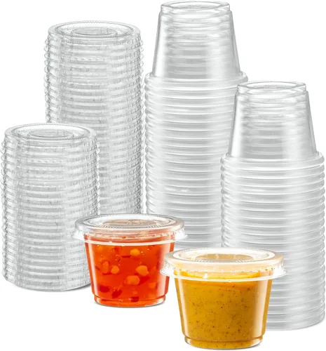 Vista 14 de Vasos de plástico sumergibles negros para porciones de 4 oz - 100
