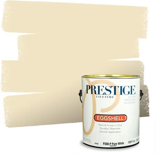 Vista 223 de PRESTIGE Pinturas de pintura exterior e imprimación en uno, 1 galón, plano, combinación comparable de Benjamin Moore* Manzanilla*