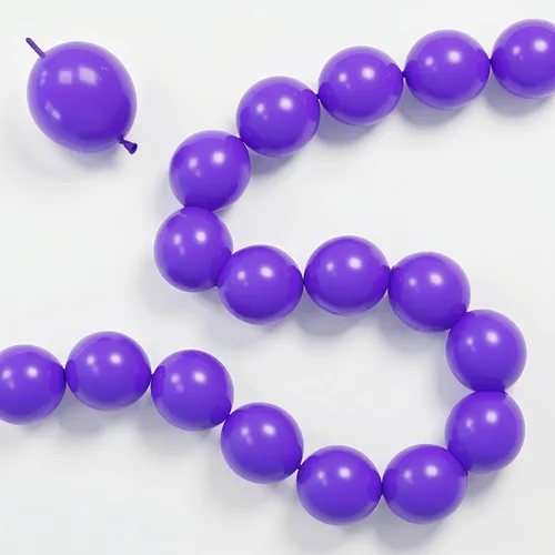 Vista 13 de Globos de Enlace Azul Claro, 60 Piezas de 6 Pulgadas Globos Pequeños de Enlace Rápido Azul Bebé para Hacer Pared de Globos, Arco de Corazón, Globos