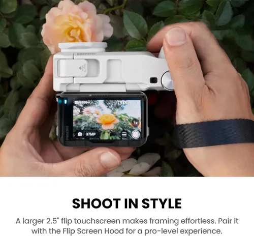 Vista 10 de Insta360 Ace Pro 2 Arctic White - Paquete de impresión flash de edición limitada, cámara de acción impermeable 8K diseñada conjuntamente con Leica