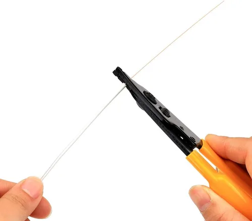 Vista 4 de FTTH Fibra óptica Cable de descenso de fibra óptica Pelacables CFS-2 Doble Puerto Agujero Fibra Óptica Recubrimiento Alicates Con Barra de Guía