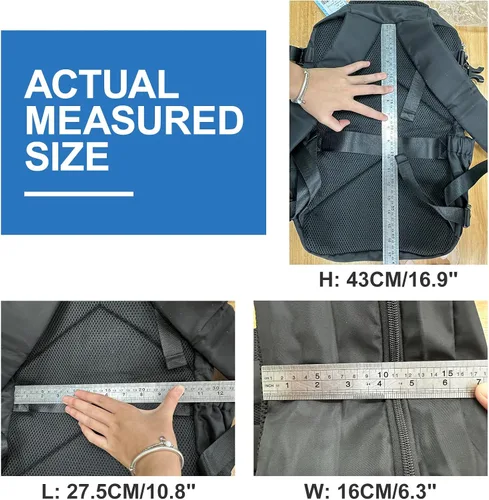 Vista 8 de Mochila de Viaje para Computadora Portátil para Mujeres, Mochila de Equipaje de Mano, Bolsa de Viaje para Artículos Personales, Artículos Esenciales