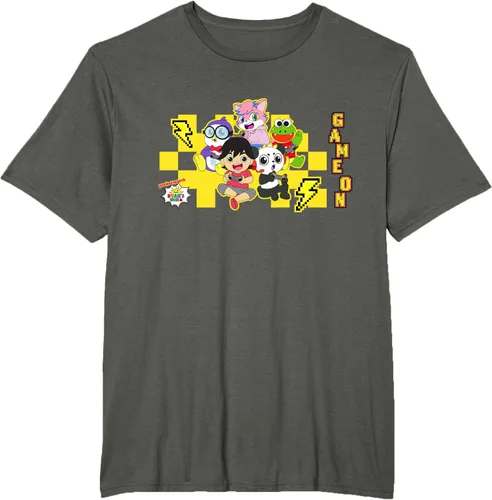 Vista 5 de Ryan's World Game On Characters Camiseta, Negro, S