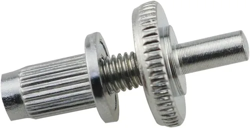 Vista 4 de 2 postes de puente de guitarra con anclajes para guitarra y rodillo de sillín puente Tune-O-Matic Bridge, plateado