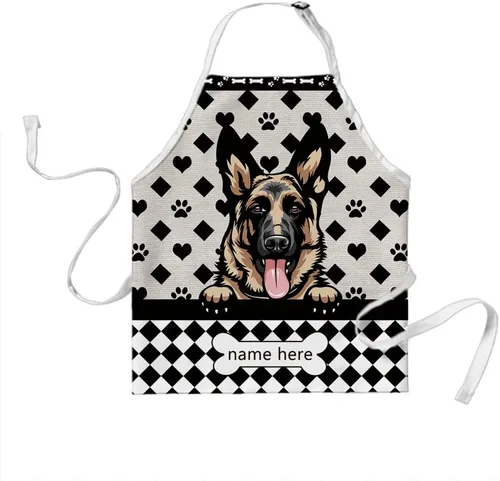 Vista 21 de Delantal de lunares de perro personalizado lindo perro salchicha, perro salchicha 3