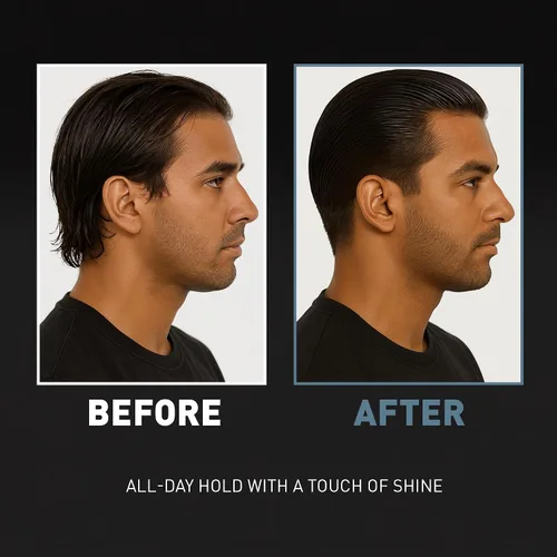 Vista 3 de CRVFT - Pomada de gel de 4 onzas, alto brillo/fijación media, a base de agua/soluble en agua, ideal para cabello corto/medio fino/grueso, para un