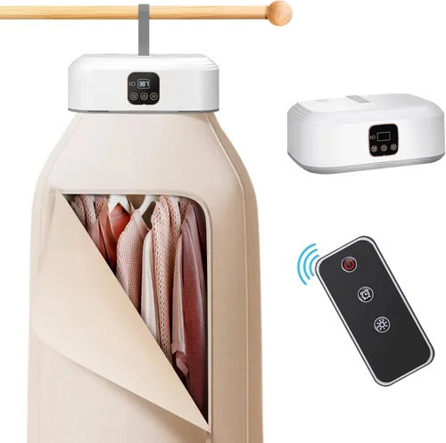 Vista 8 de Secadora de ropa portátil de 900 W – Minisecadora compacta para apartamentos pequeños, secadora de ropa eléctrica de secado rápido con gran