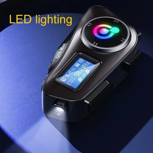 Vista 3 de Audífono Intercomunicador Casco Moto Bluetooth Impermeable Q58-MAX.