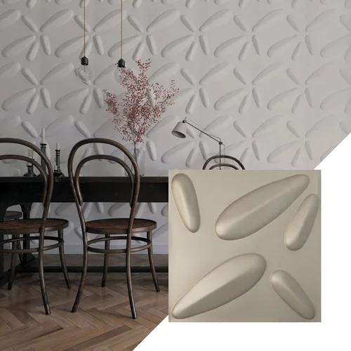 Vista 17 de Ekena Millwork 19 5/8 pulgadas de ancho x 19 5/8 pulgadas de alto, pétalo EnduraWall decorativo 3D, cobre envejecido (cubre 2.67 pies cuadrados).