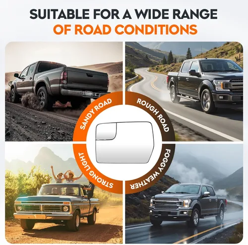Vista 7 de Youxmoto Cristales de Espejos Calefactables de Repuesto para Lado Izquierdo del Conductor y Lado Derecho del Pasajero, Compatible con Ford F150 2011