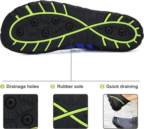 Vista 6 de Kararao Mens Womens Water Shoes Quick Dry Swim Shoes Beach Shoes Pool Surfing Aqua Sports