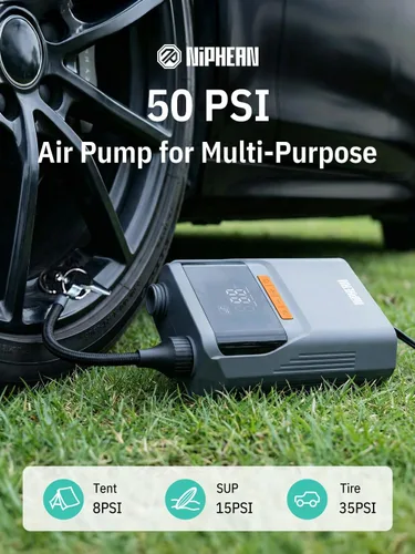 Vista 9 de Niphean Paddle Board Electric Pump with Battery 50PSI Rechargeable Air Pump