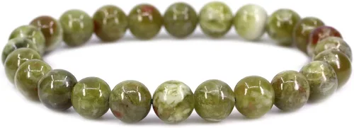 Vista 40 de Amandastone Pulsera elástica de cuentas redondas de 0.315 in con piedras preciosas naturales de 7 pulgadas