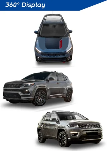Vista 7 de Barras de techo mejoradas de 220 libras para Jeep Compass 2018-2025, barras transversales de aluminio real para kayak, snowboard, tabla de surf