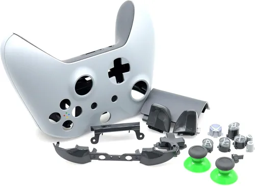 Vista 4 de Full Housing Shell kit with Full Button Set Thumbstick Replacement for Xbox One Wireless Controller 1708 GreyGreen