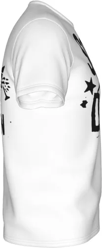 Vista 7 de Camiseta básica de poliéster para hombre, manga corta, cuello redondo, camiseta