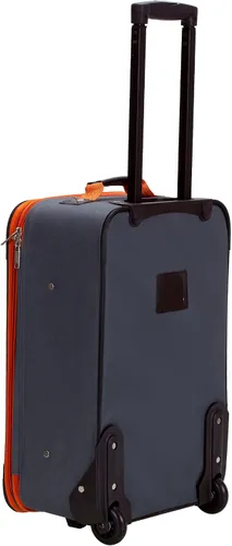 Vista 3 de Rockland juego de 4 piezas de valijas con ruedas y bolsas para viaje, Carbón), F32-CHARCOAL
