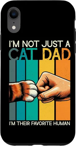 Vista 24 de Cat Dad Father Cat Lover Parent Father's Day Papa Fatherhood Case for iPhone 16