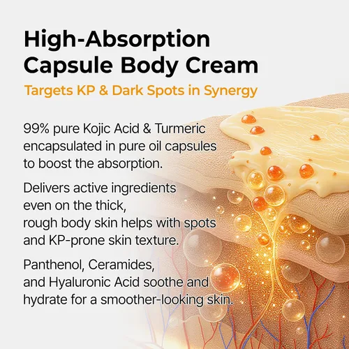 Vista 5 de Dr.Melaxin Crema corporal de cúrcuma de ácido kójico con ceramidas, hidratante corporal iluminador para manchas oscuras y tonos desiguales, pantenol