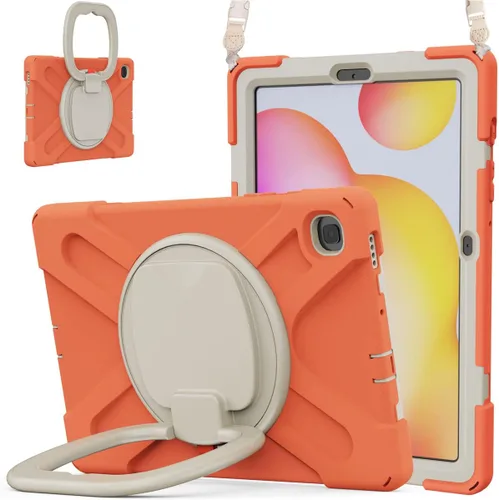 Vista 42 de 360 Rotation Case for Galaxy Tab ActivePro/Tab Active4 Pro/Active 5 Pro 10.1" Sturdy Cover Rotate Ring Stand Shoulder Carrying Strap Hand Strap