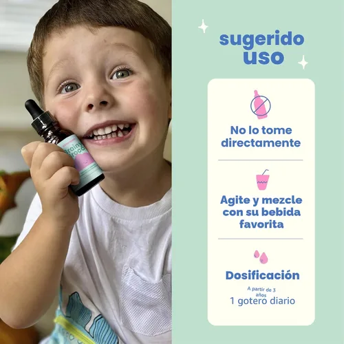 Vista 6 de JoySpring Suplemento de brócoli para niños Gotas de Sulforafano y Bacopa Monnieri Apoya la función cognitiva Vegano y apto para niños