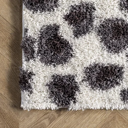 Vista 7 de nuLOOM Lennon Cozy Shag - Alfombra de pasillo de leopardo, 2 pies 8 pulgadas x 8 pies, beige