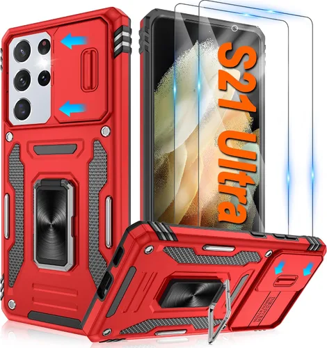 Vista 41 de Atump Funda para Motorola Moto G Play 2024 (4G) con [paquete de 2] protector de pantalla HD y cubierta para cámara deslizante, soporte de anillo
