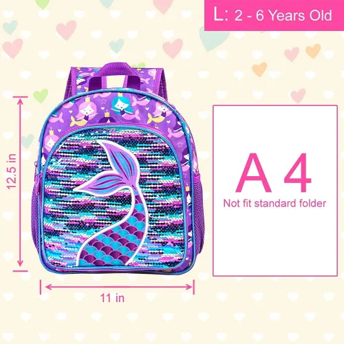 Vista 4 de Mochila infantil para niñas y niños mochila preescolar para niños
