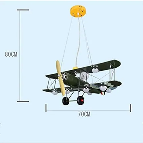 Vista 7 de LITFAD Lámpara colgante de avión LED, lámpara de techo para niños de 8
