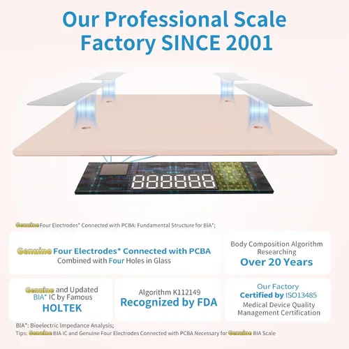 Vista 2 de Homebuds FSA&HSA Smart Weight Scale, Precision 0.1lb by Our Professional Scale Factory Since 2001, Bluetooth Scale for Body Weight App Sync 13 Body