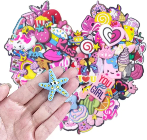 Vista 7 de 35, 50, 100 dijes al azar para zapatos de niñas, de dibujos animados, lindos accesorios de PVC, encantadores dijes para niños, encantadores dijes
