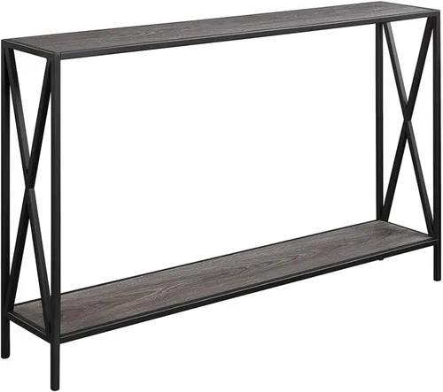 Vista 13 de Convenience Concepts Tucson - Mesa de consola, madera de granero/negro.