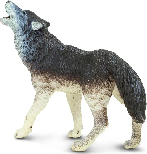 Vista 6 de Safari Ltd. Figura de lobo gris, figura detallada de plástico de 3.75 pulgadas, divertido juguete educativo para niños, niñas y niños a partir de 1