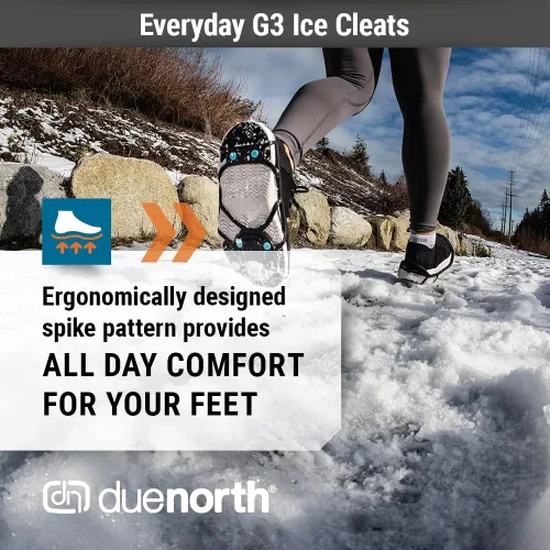 Vista 3 de Due North Everyday G3 - Cuchilla de hielo para caminar y correr sobre nieve y hielo 1 par