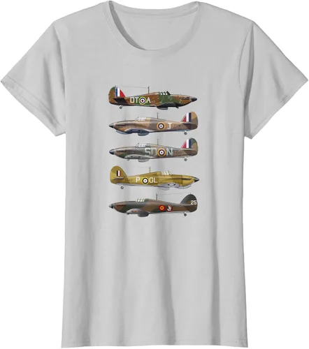 Vista 13 de Hawker Hurricane is a British WW2 camiseta de aviones de combate Negro