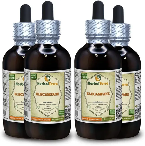 Vista 7 de Herbal Terra LLC Elecampane (inula helenium) glicerita, extracto líquido sin alcohol de raíz seca 2 oz