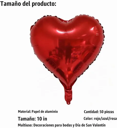 Vista 2 de Globos rosados en forma de corazón de 10 pulgadas para cumpleaños, boda, compromiso, día de San Valentín, decoración de fiesta, suministros