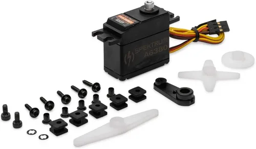 Vista 3 de Spektrum Negro servo SPMSA6380 SPMSA6380 del alto esfuerzo de torsión A6380 del alto esfuerzo de torsión de alta velocidad del alto voltaje RC