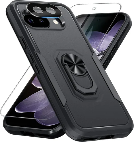 Vista 9 de Janmitta Funda para Google Pixel 8a con Protector de Pantalla + Protector de Lente de Cámara, Resistente a Prueba de Golpes de Servicio Pesado