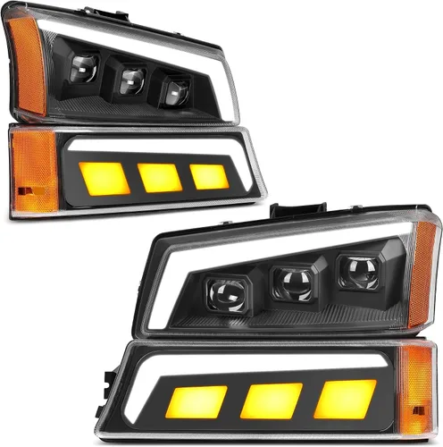 Vista 14 de AUTOSAVER88 - Conjunto de faros Compatible con 2006 2007 2008 2009 2010 2011 Chevy HHR 06 07 08 09 10 11 2006-2011 06-11 Par Carcasa cromada