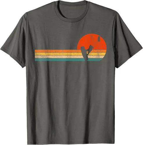 Vista 30 de Camiseta retro de kitesurf de kitesurf de kiteboarder vintage, Negro, S