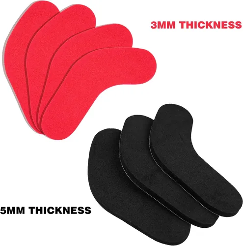Vista 2 de 24 piezas de botas de esquí y snowboard, barras J autoadhesivas protegen los pies almohadillas Thickness is 3mm, 5mm. Reduce Heel Lift & Ankle